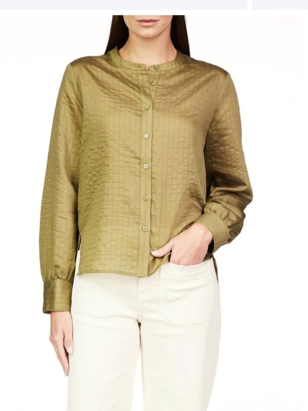 Sanctuary Olive Green Button-Up Shirt